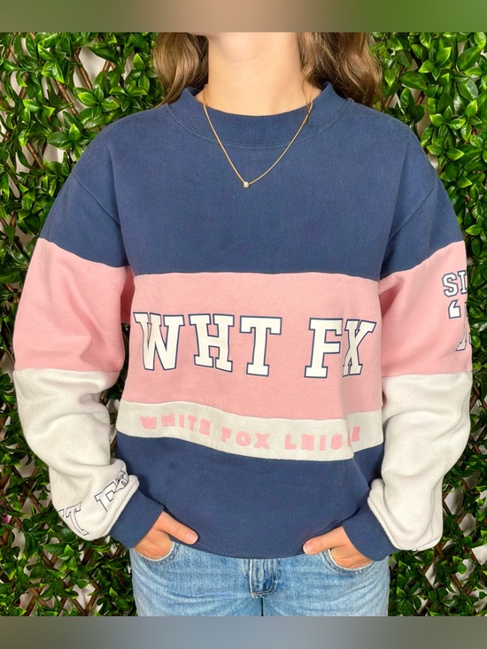 White Fox Boutique Tops - White Fox Colourblock Varsity Crewneck XS/S